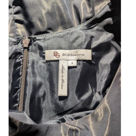 BCBGeneration Bronze Taffeta Cocktail Dress Size 8 - Picture 2 of 8